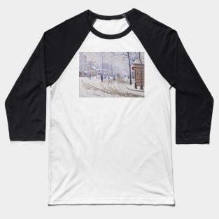 Snow, Boulevard de Clichy, Paris by Paul Signac Baseball T-Shirt